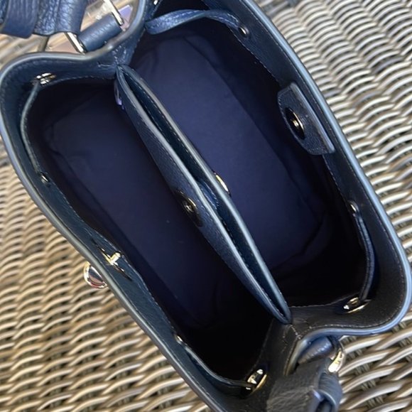 Kate Spade Marti Small Bucket Bag Even Stripe Blazer Blue - Picture 8 of 16